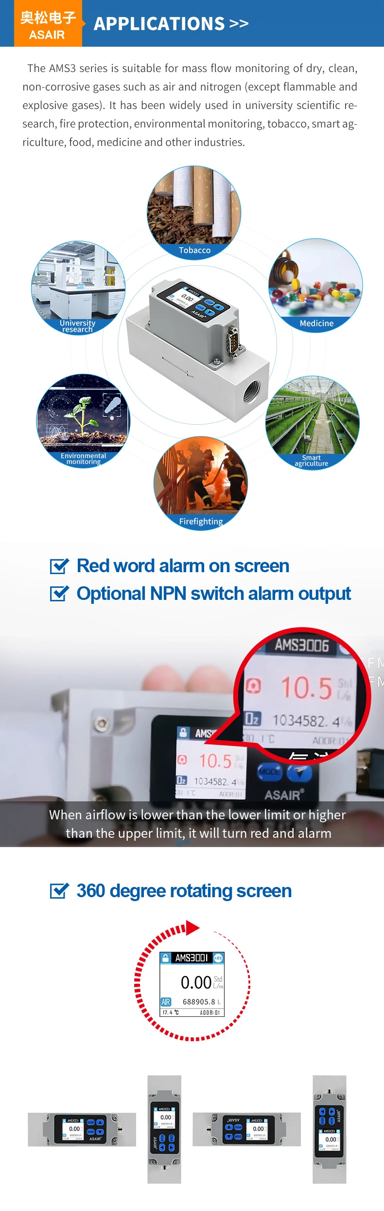 AMS3 Mass Flow meter