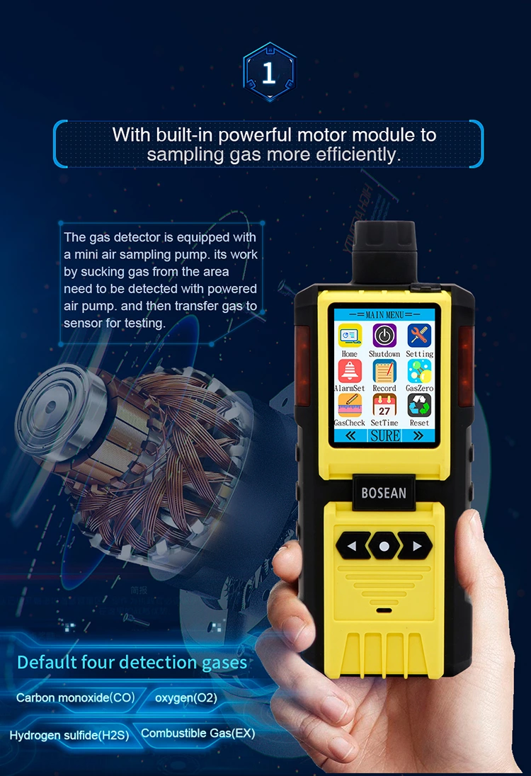 K-600 Multi-gas Detector with pump for CO, H2S, O2 and LEL