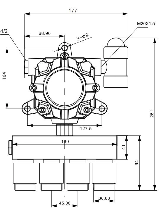 K-G60-S4 Fixed Multi Gas Detector